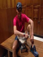 Rafael Nadal with his Trophy