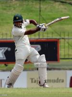 Asad Shafiq of Pakistan bats during day one of the third test between 