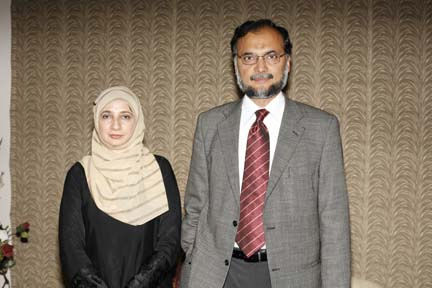 Ahsan Iqbal with wife
