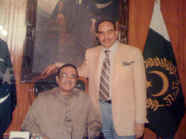 Muhammad Riaz Malik With President Zardari