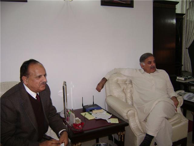 Chaudhary Muhammad Ashraf with Shahbaz Sharif