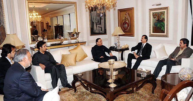 Makhdoom Syed Mustafa Mehmood with President