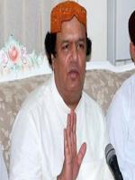 Muhammad Ayaz Soomro answering to media