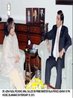 Dr. Azra Fazal Pechuho with Raja Pervaiz Ashraf