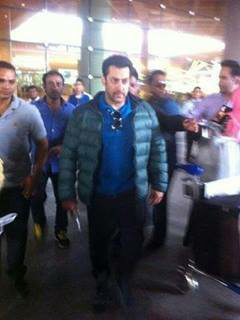 Salman khan is back to India from Poland
