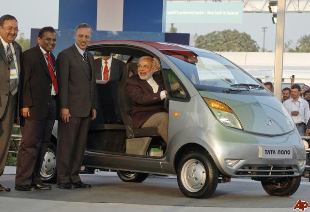 Narendra Modi Driving Tata Nano