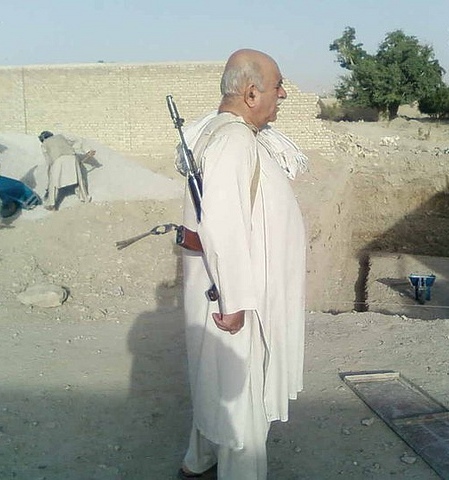 Mehmood Khan Achakzai in his Area
