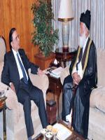 Moulana Mohammad Khan Sherani with Zardari