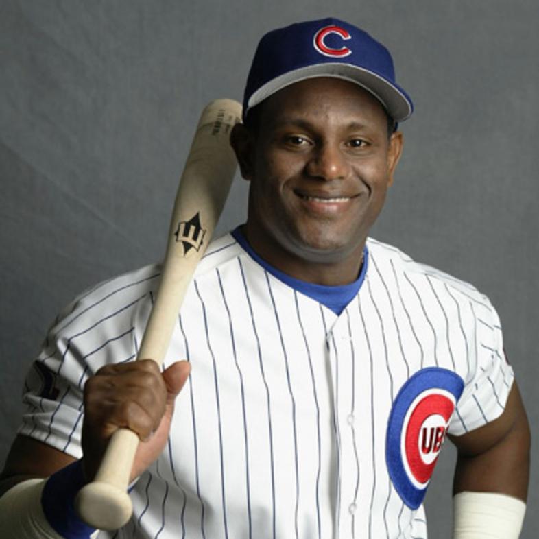 Sammy Sosa With Baseball Bat