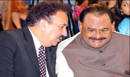 A. Rehman Malik  With Altaf Hussain