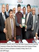 Haji Ghulam Ali Presents Souvenir to Indian High commissioner