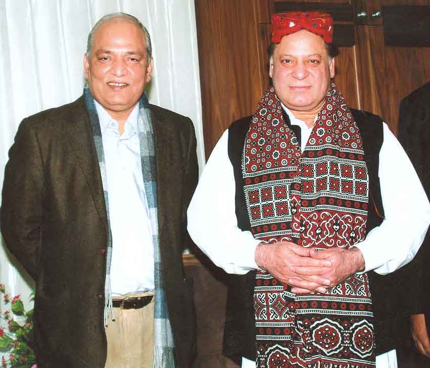 Mushahid Ullah Khan with Nawaz Sharif