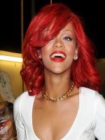 Rihanna with red hair