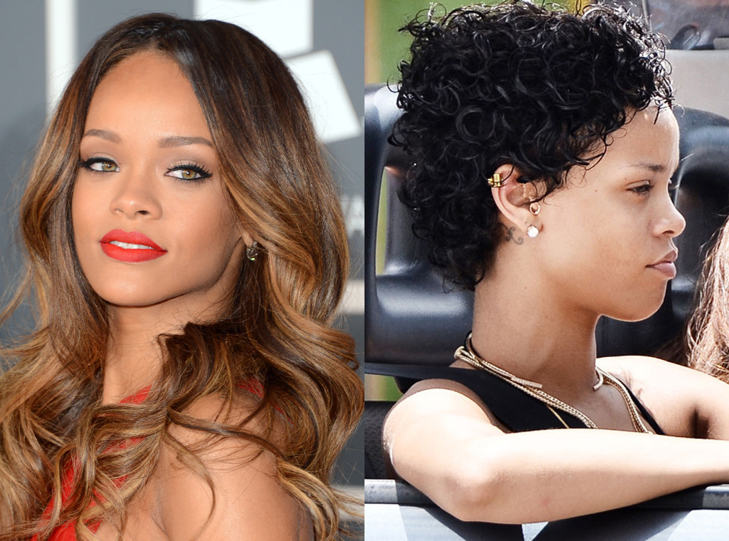 Rihanna Before and after makup