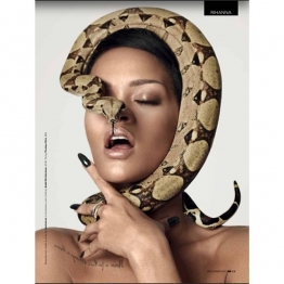 Rihanna with snake