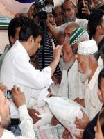 Syed Mustafa Kamal Distributing Relief