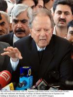 Sharifuddin Pirzada Talks to Media