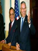 Khurshid Mahmud Kasuri with Colen Powel