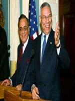 Khurshid Mahmud Kasuri with Colen Powel