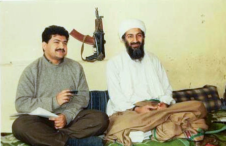 Osama bin Laden with TV Reporter