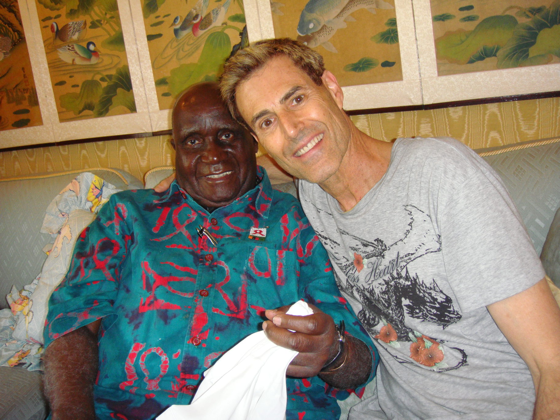 Kenneth Kaunda with Channel reporter