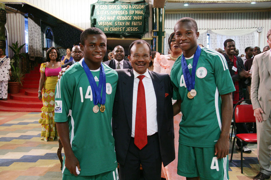 Frederick Chiluba with Players
