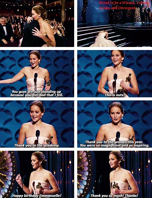 Awesome Jennifer Lawrence.. Oscar