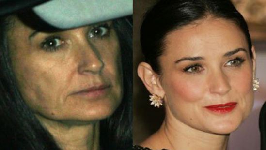 Demi Moore without makeup