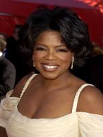 Oprah Winfrey in white dress