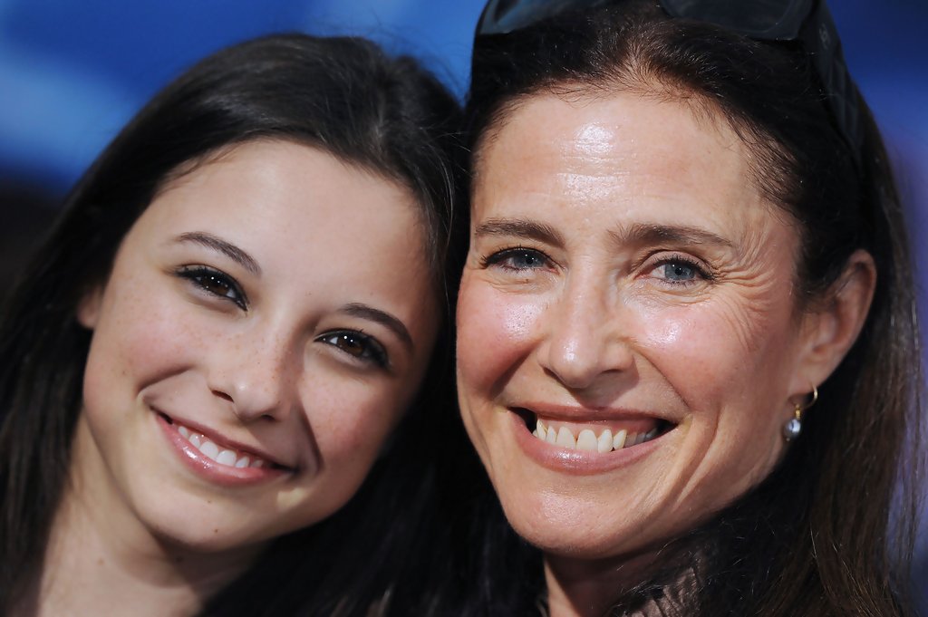 Mimi Rogers with her friend