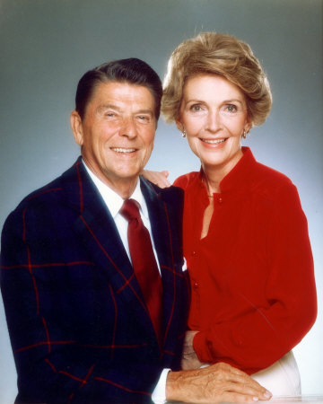 Nancy Reagan with her Husband