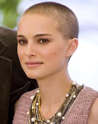 Natalie Portman with shaved head