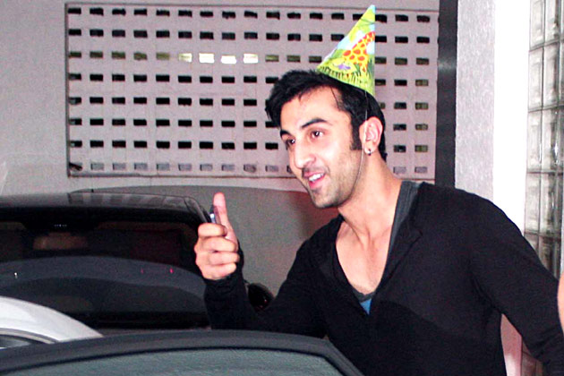 Ranbir Kapoor in Birthday Hat