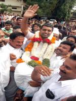 A. P. Abdullakutty Celebrating Victory