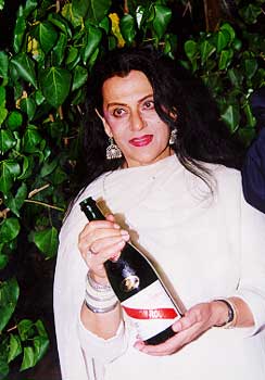 Priya Rajvansh with Wine