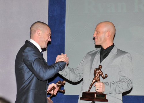 Ryan Rhodes With Award