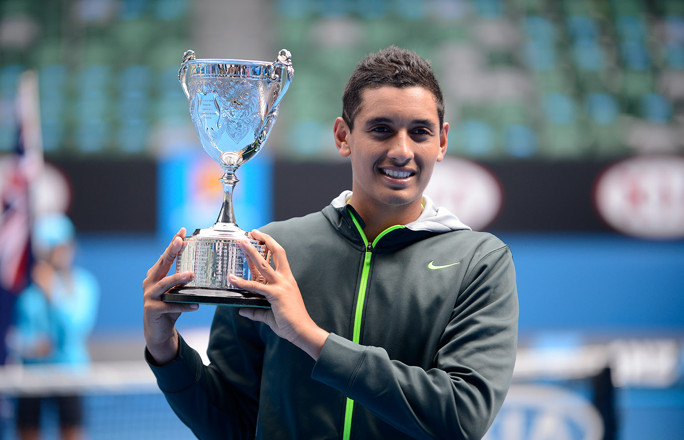 Nick Kyrgios With Trophy