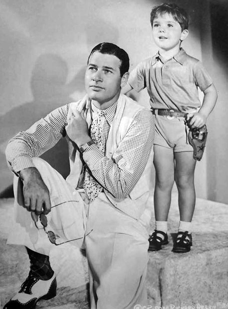 Richard Arlen with his son