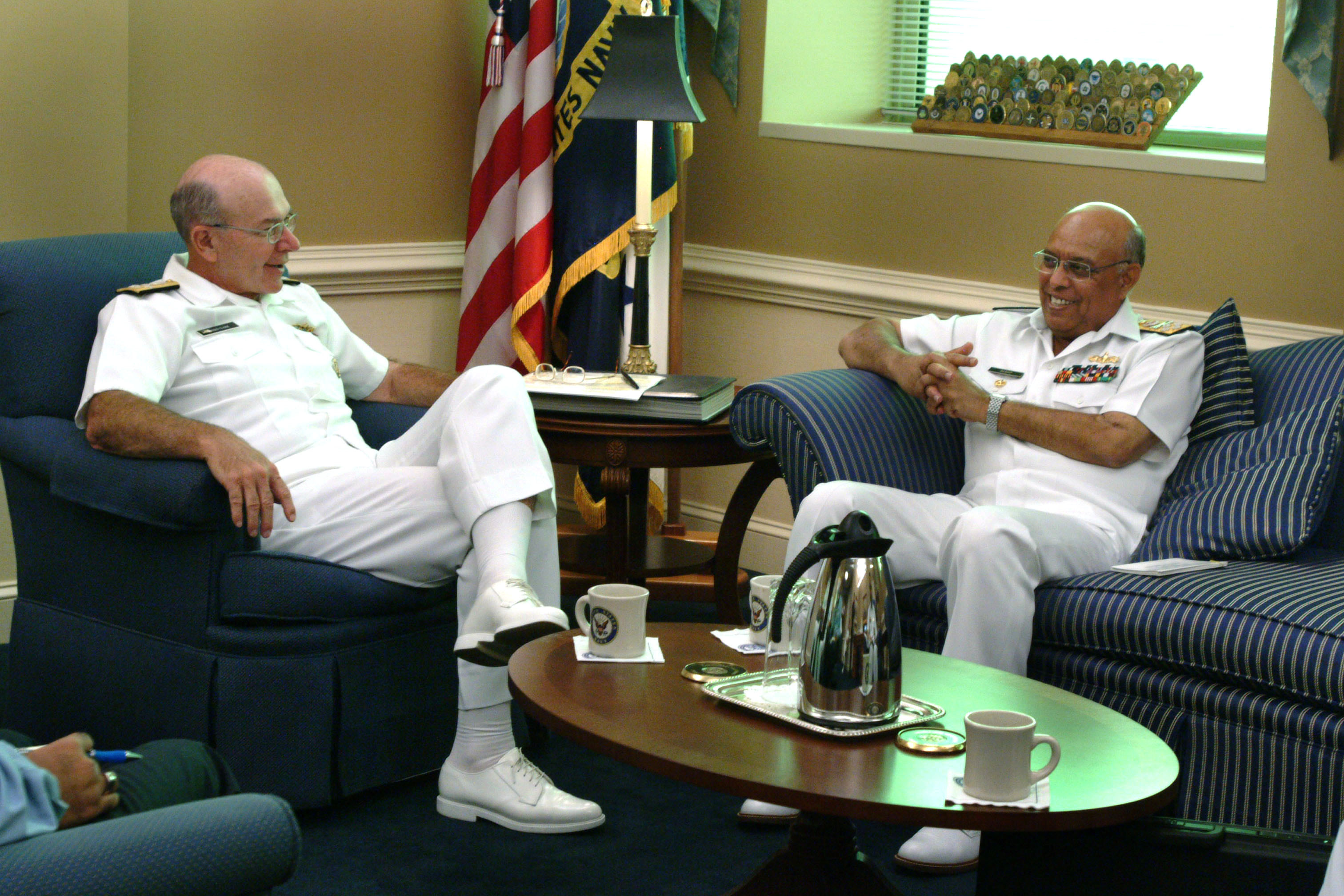 Shahid Karimullah with Vern Clark Chief of US Naval Operations