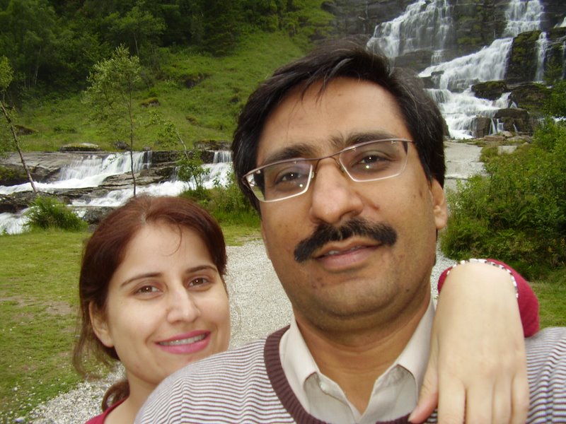 Javed Chaudhary with his Wife