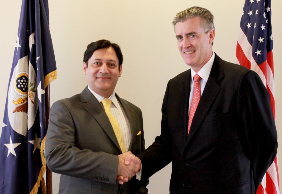 Javed Malik  and US Ambassador