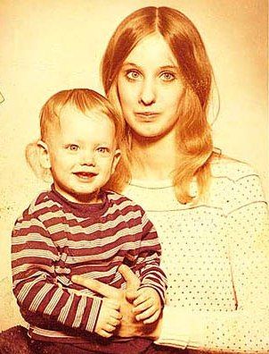 Eminem with his mother