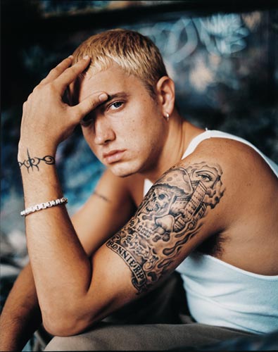 Eminem with tattoos