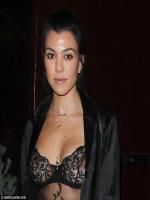 Kourtney Kardashian in black dress