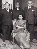 Husseyn Shaheed Suhrawardy, Hasan Shaheed Suhrawardy and Mr M Ikramullah with Begum Shaista