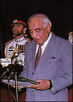 Malik Meraj Khalid Durring speech