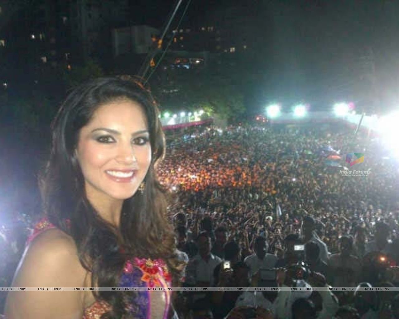 Sunny Leone at a Pune Dahi Handi Event