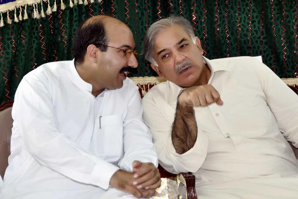 Malik Shakir Bashir Awan with Shahbaz Sharif