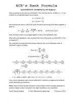 HCR Rank or Series Formula certified by International Journal of Mathe