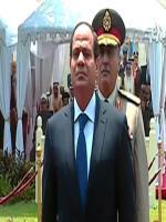 El-Sisi Stands as National Anthem Plays in Presidential Palace Cairo